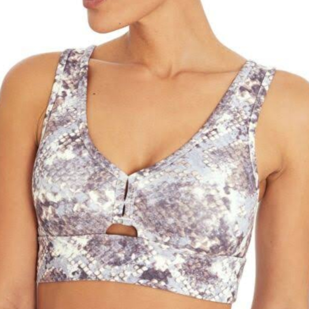 Jessica Simpson Python Print Keyhole High Impact … - image 1